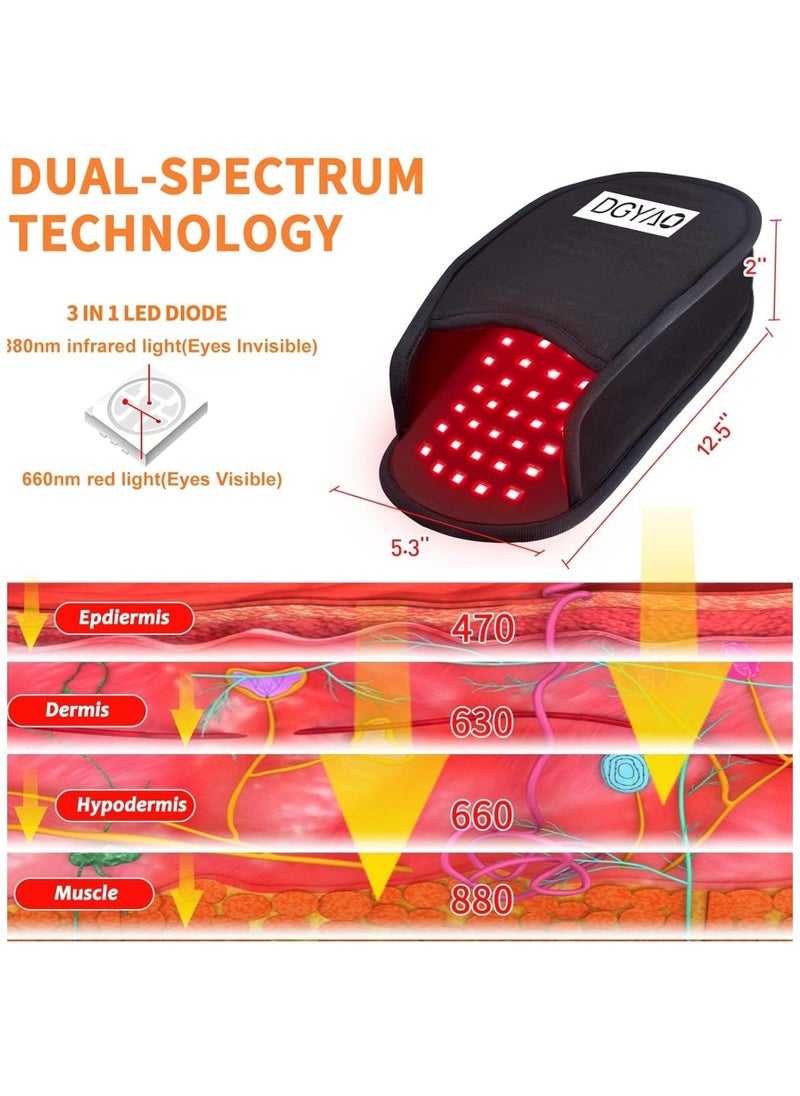 DGYAO Red Infrared Light Therapy for Feet Pain Relief LED Light Therapy Slipper Device for Foot Toes Instep Heel Home Use  - Image 3