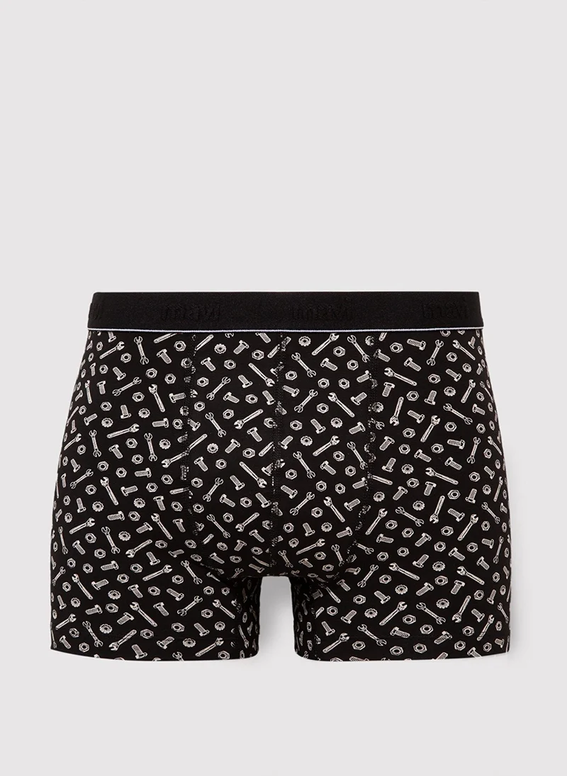 Mavi Printed Black Boxers