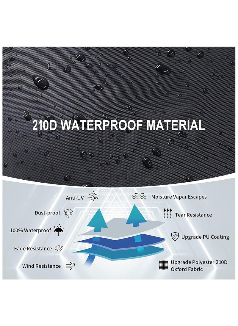 Topify - TOPIFY Waterproof Garden Patio Furniture Cover Set, (200 x 160 x 70) Upgraded 210D Heavy Duty Oxford Fabric UV Resistant Protective Covers for Rectangle Table Chair Sofa Outdoor - Image 1