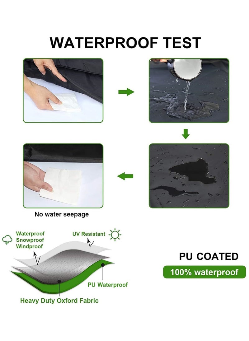 Topify - TOPIFY Waterproof Garden Patio Furniture Cover Set, (200 x 160 x 70) Upgraded 210D Heavy Duty Oxford Fabric UV Resistant Protective Covers for Rectangle Table Chair Sofa Outdoor - Image 1