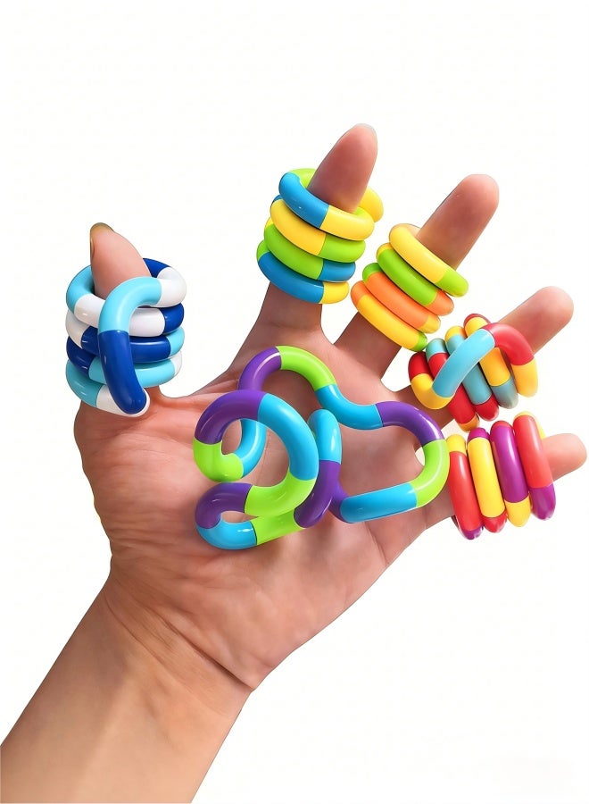 ألعاب فيدجيت حسية - 10 قطع متعددة الألوان من ألعاب فيدجيت الملتوية للبالغين والأولاد والبنات للاسترخاء وتخفيف التوتر والقلق وإزالة الضغط والضغط واللف وسلسلة دوارة كهدية بديلة - Image 5