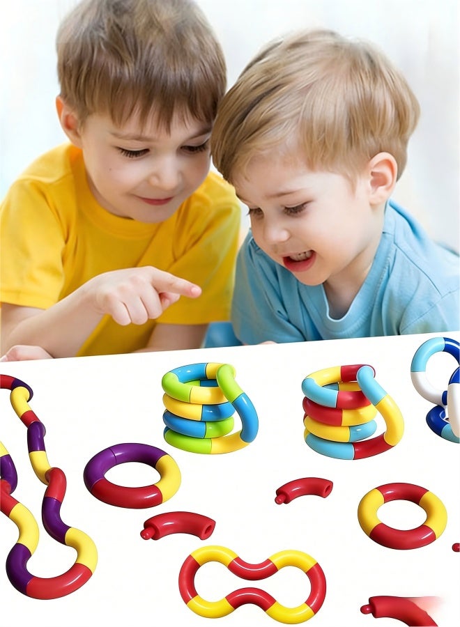 ألعاب فيدجيت حسية - 10 قطع متعددة الألوان من ألعاب فيدجيت الملتوية للبالغين والأولاد والبنات للاسترخاء وتخفيف التوتر والقلق وإزالة الضغط والضغط واللف وسلسلة دوارة كهدية بديلة - Image 4