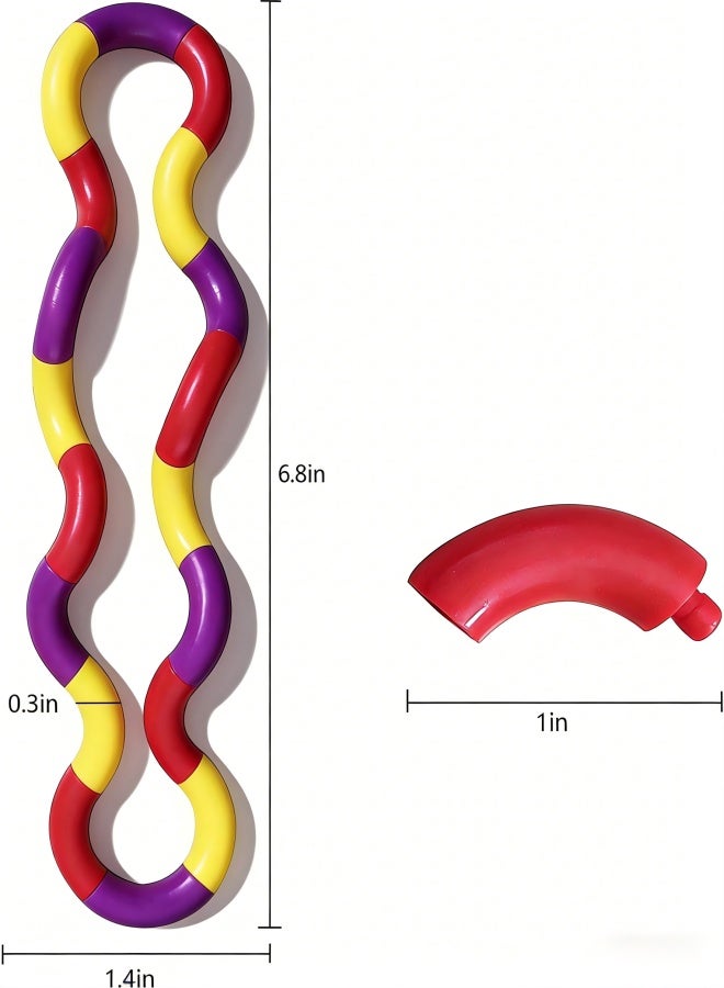 ألعاب فيدجيت حسية - 10 قطع متعددة الألوان من ألعاب فيدجيت الملتوية للبالغين والأولاد والبنات للاسترخاء وتخفيف التوتر والقلق وإزالة الضغط والضغط واللف وسلسلة دوارة كهدية بديلة - Image 1
