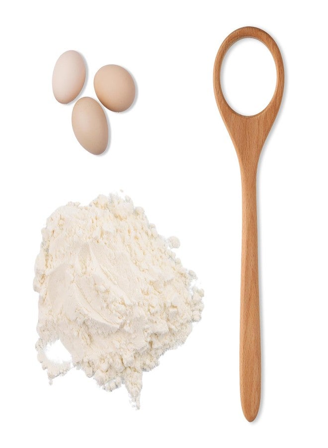 NQEUEPN Wooden Dough Whisk, Bread Whisking Tool Wooden Danish Dough Spurtle Wood Sourdough Dutch Stirrer for Mixing Yeast Bread Egg Pizza and Pastry Making(Wood Color) - Image 1