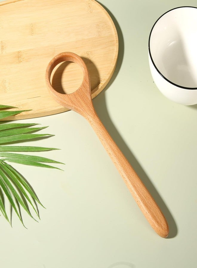 NQEUEPN Wooden Dough Whisk, Bread Whisking Tool Wooden Danish Dough Spurtle Wood Sourdough Dutch Stirrer for Mixing Yeast Bread Egg Pizza and Pastry Making(Wood Color) - Image 3