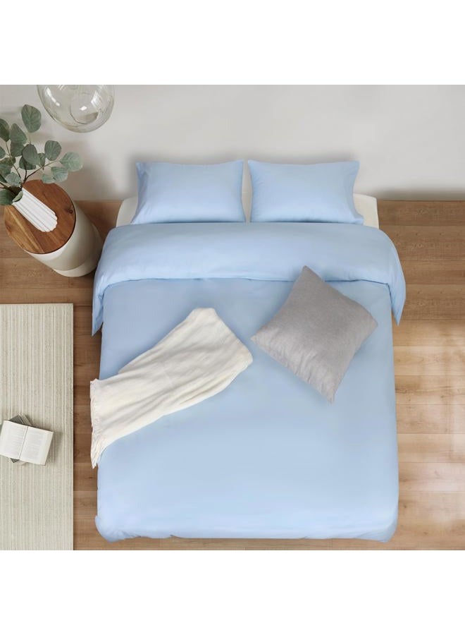 Mejoroom Lake Blue Duvet Cover Queen Size – Queen Duvet Cover Set - Soft and Breathable Comforter Cover with Zipper Closure, 3Pieces, 1 Duvet Cover (90x90”) and 2 Pillow Shams(20x26”) - Image 2