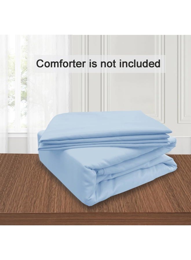 Mejoroom Lake Blue Duvet Cover Queen Size – Queen Duvet Cover Set - Soft and Breathable Comforter Cover with Zipper Closure, 3Pieces, 1 Duvet Cover (90x90”) and 2 Pillow Shams(20x26”) - Image 5