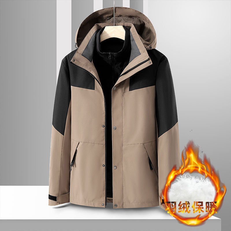 Outdoor Down Liner Jacket Women'S Waterproof Windproof Three-In-One Warm Down Jacket Mountaineering Clothes Warm Jacket For Men - Image 4