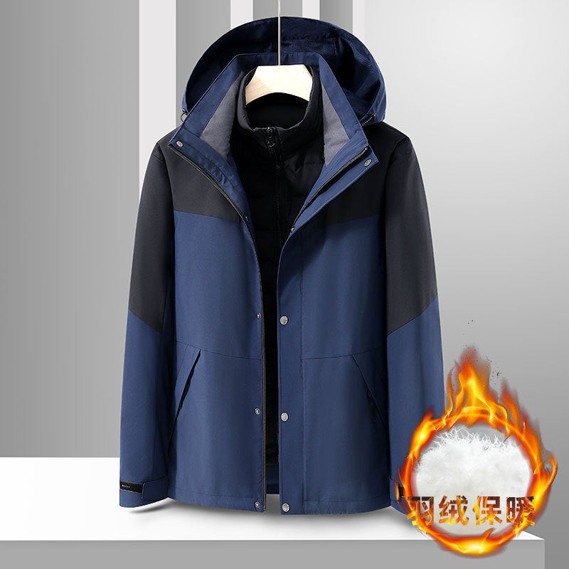 Outdoor Down Liner Jacket Women'S Waterproof Windproof Three-In-One Warm Down Jacket Mountaineering Clothes Warm Jacket For Men - Image 2