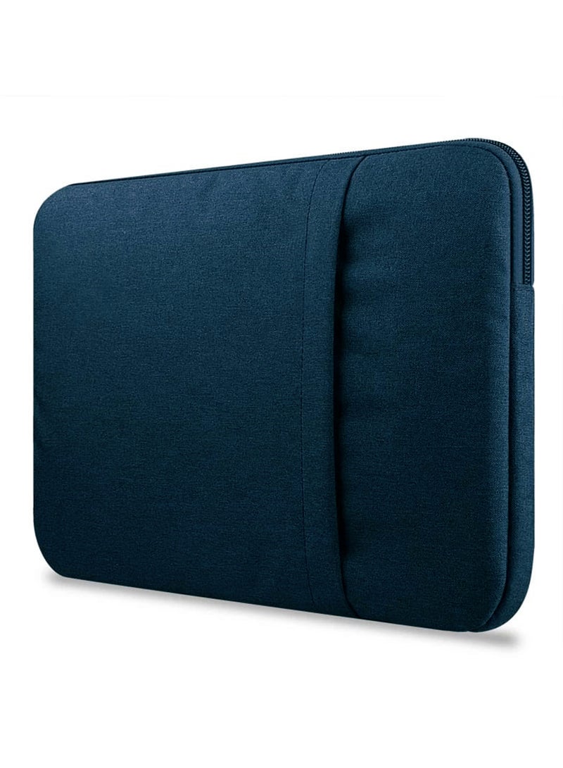 15.6 inch laptop sleeve, shock-proof business handbag - Navy Blue - Image 3