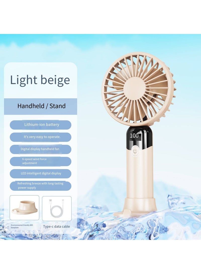 general Ultra-Quiet Office Handheld Fan - Portable Mini USB Rechargeable Fan