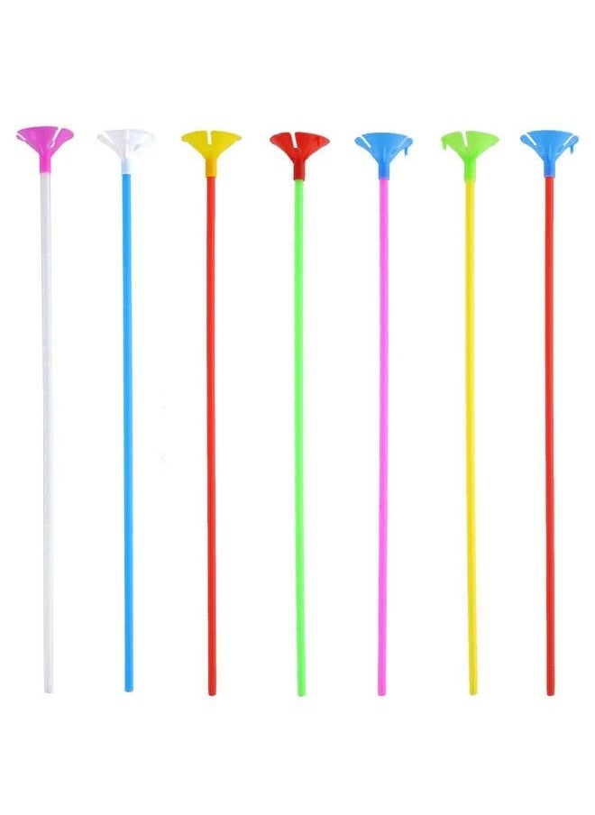GiftExpress 120Pcs 12" Balloon Sticks Assorted Colors, Plastic Balloon Holders And Cups For Birthday Party, Wedding, Anniversary Decorations  - Image 4