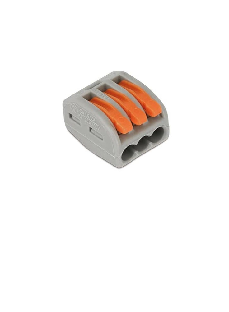 WAGO Connectors - 222-413 Mini Fast Wire Connector,Universal Wiring Cable Connectors,Push-In Terminal,Led light Connector Packing unit (50pcs) - Image 3