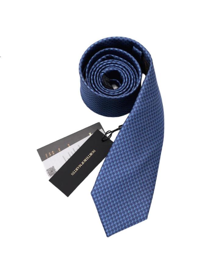 NORTHROP MARTIN Nose Martin High-End Silk Tie For Men, Formal Wear, Business Suit, Groom'S Wedding, Hand-Tied, Blue, Gift Box Present Jy81 - Image 2