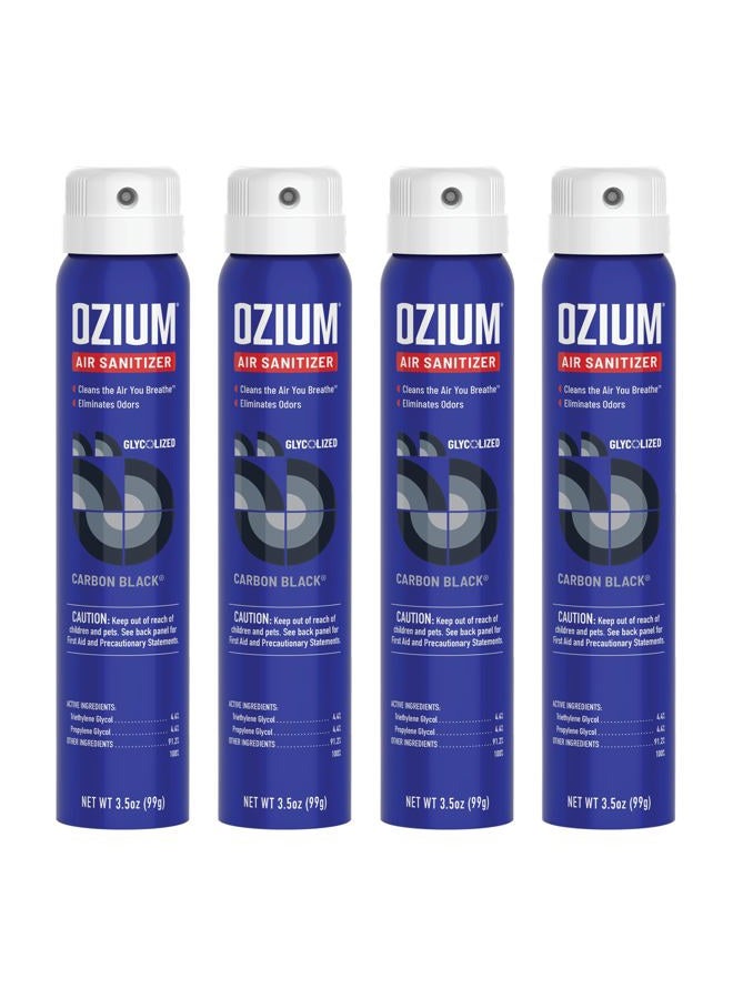 Ozium OZM-26-4 3.5 Oz. Air Sanitizer & Odor Eliminator for Homes, Cars, Offices and More - Carbon Black, 4 Pack - Image 1