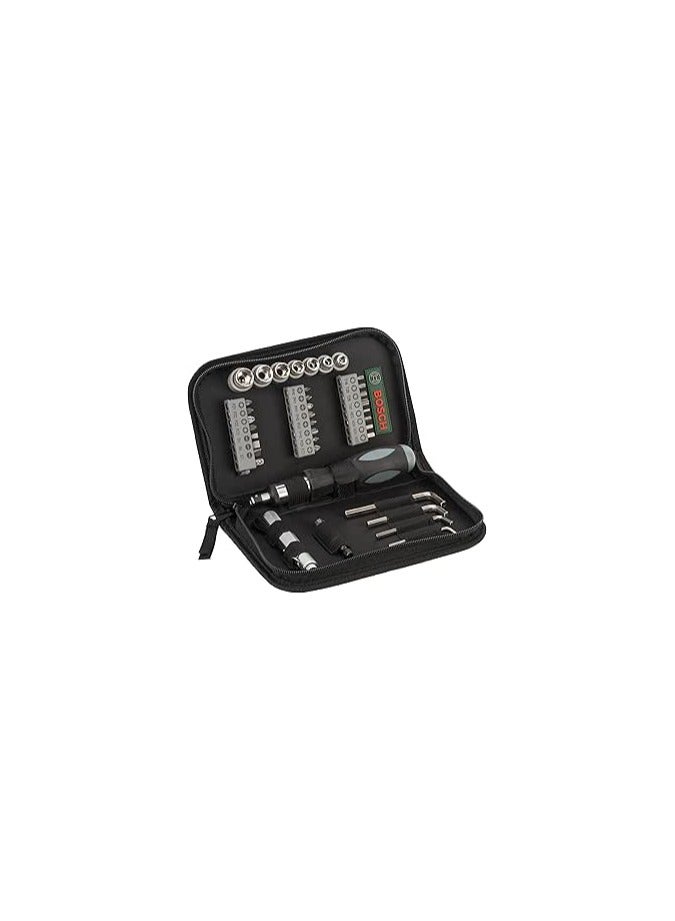 بوش طقم سنون مفكات ولقم 38 قطعة + مفك – بوش BOSCH 2607019506 - Image 1
