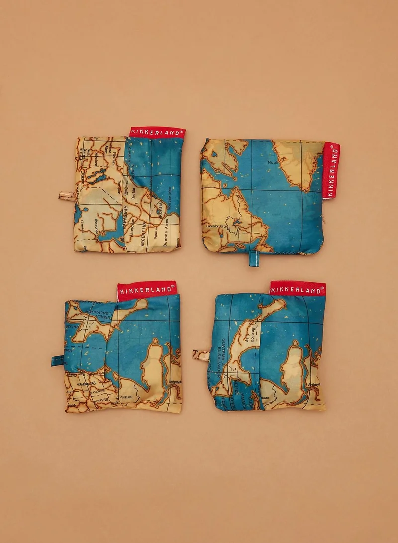 KIKKERLAND Maps Travel Laundry Bag
