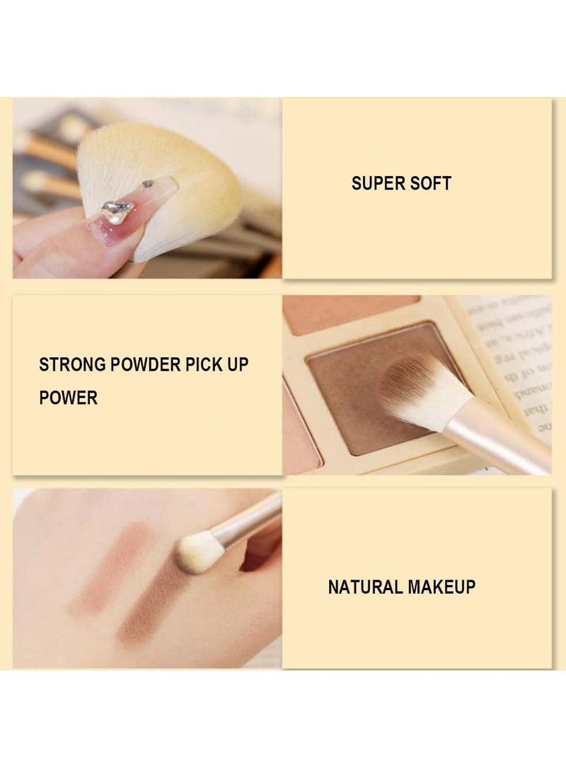 SYOSI 5Pcs Mini Makeup Brush, Portable Travel Makeup Brush Set Portable Travel Foundation Powder Brush with Case and Mirror for Blending Liquid, Blush or Flawless Powder Cosmetics - Image 2