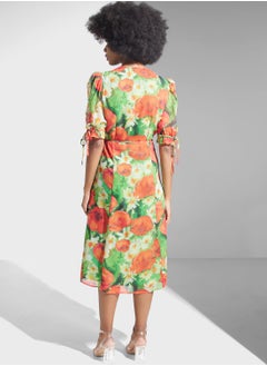 Hope & Ivy Tie Waist Floral Wrap Dress  - Image 2