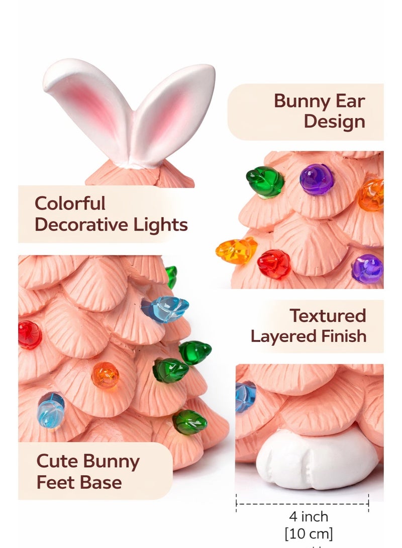 Easter Bunny LED Light Decoration 20cm Ceramic Table Decor Centerpiece - Image 2
