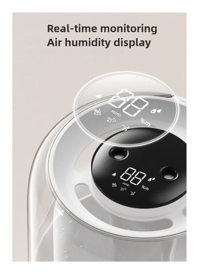 DAKS 4L Ultrasonic Humidifier with Night Light and Humidity Display, Quiet Large Capacity Humidifier with 2 Nozzles and Adjustable Mist Levels for Home and Office - Image 4