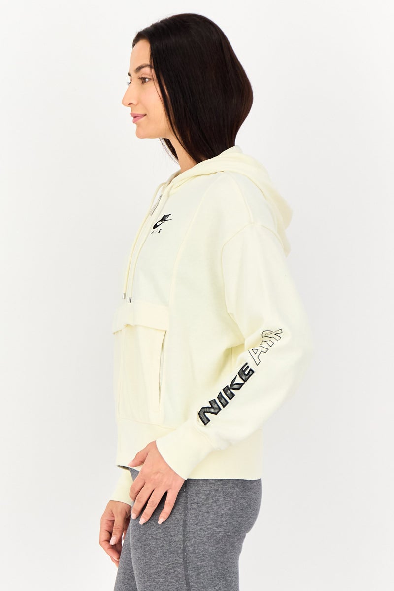 Nike Air Women Oversized Fit Long Sleeve Outdoor Hoodie, Cream - Image 2