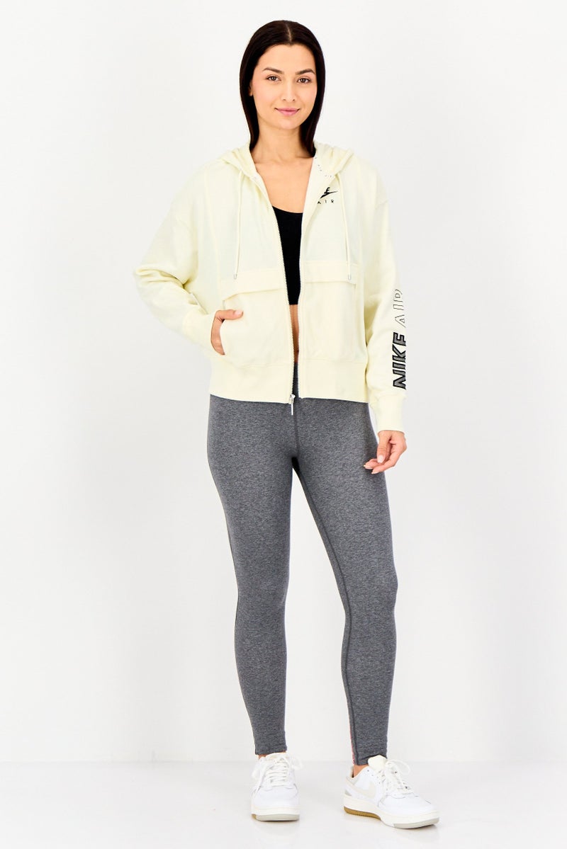 Nike Air Women Oversized Fit Long Sleeve Outdoor Hoodie, Cream - Image 4