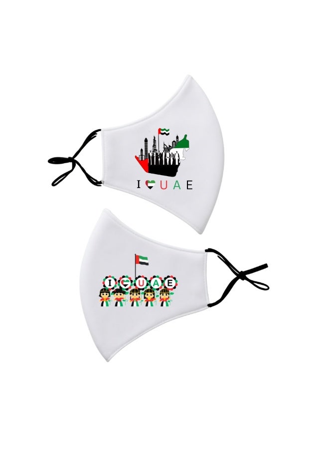 PRINTSHOP4ME Facecover For Celebrating UAE National Day Spirit Of The Union Flag Day Celebrations Facemask Cover For Kids | Men | Women - Adjustable Length - Image 2