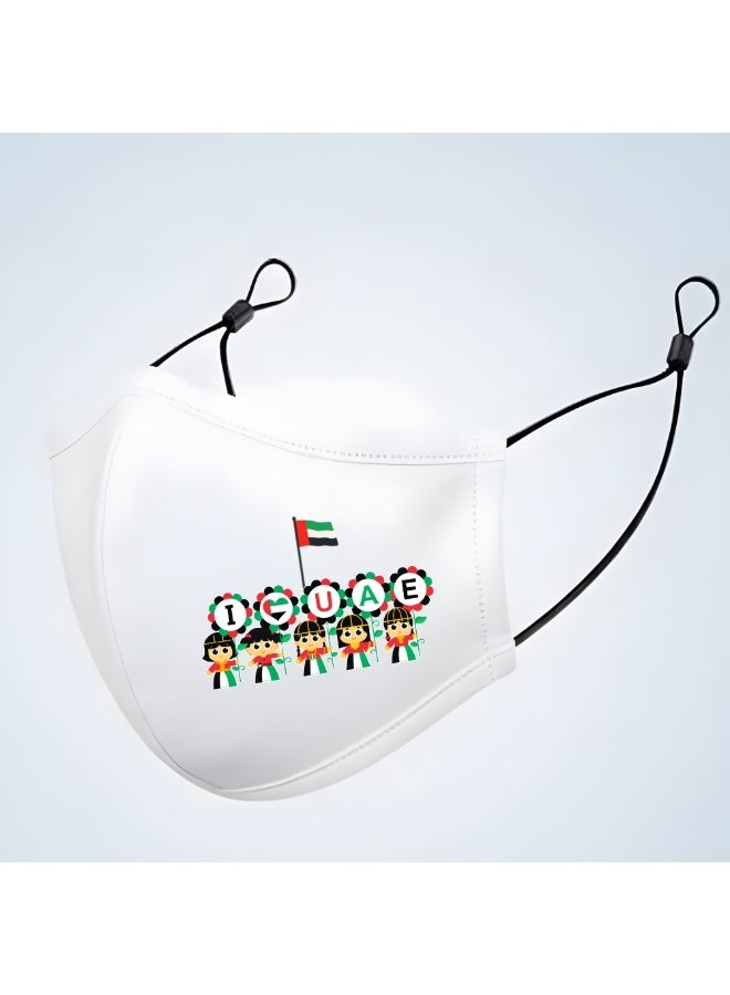 PRINTSHOP4ME Facecover For Celebrating UAE National Day Spirit Of The Union Flag Day Celebrations Facemask Cover For Kids | Men | Women - Adjustable Length - Image 4