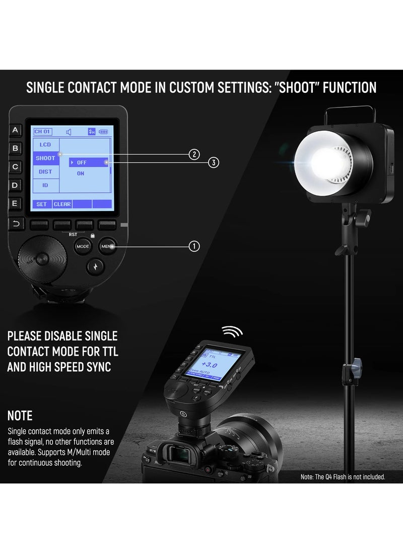 Neewer - Wireless Flash Trigger for Sony - QPRO-C Professional Flash Trigger with 2.4G Wireless, TTL, 1/8000s High-Speed Sync, Multi-Flash, and 5 Groups Control - Image 1