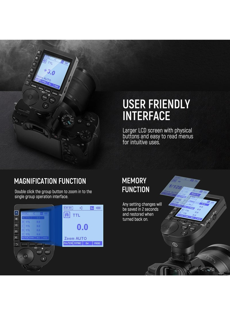 Neewer - Wireless Flash Trigger for Sony - QPRO-C Professional Flash Trigger with 2.4G Wireless, TTL, 1/8000s High-Speed Sync, Multi-Flash, and 5 Groups Control - Image 1