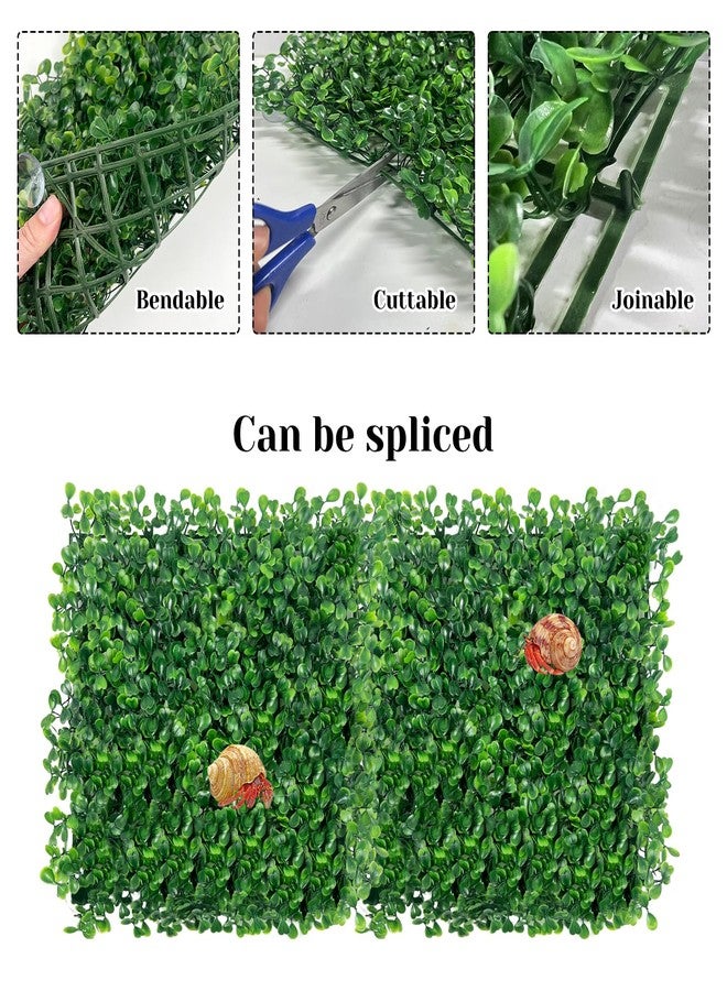 Rainmae 2Pack Faux Grass Mat Fake Turf Hermit Crab Climbing Wall, Hermit Crab Climbing Toys, Plastic Aquarium Plants Lawn Hermit Crab Supplies Climbing and Hide Toy for Gecko Reptile Lizard 10x10 inch - Image 3