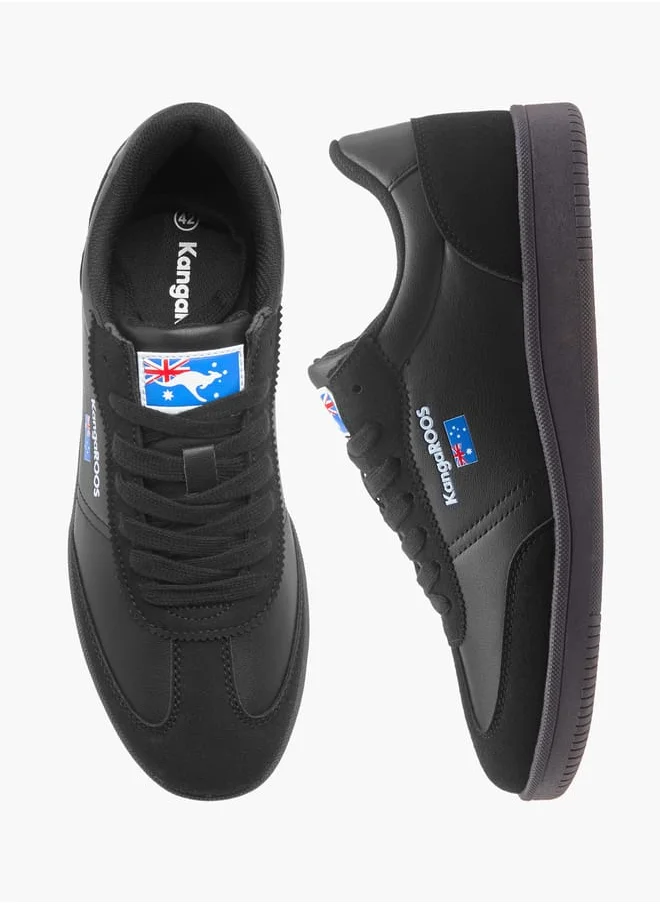 كانغاروس Men's Logo Detail Sneakers With Lace-Up Closure