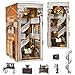 CCCDF DIY Book Nook Kit for Adults and Teens Miniature Dollhouse Booknook Kit 3D Wooden Puzzle Booknook Bookshelf Bookcase Model Build Kit Decor Alley with LED Light Law Library - Image 2