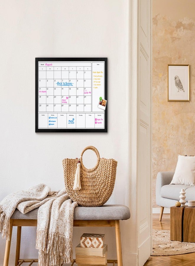 Aitakatta 3-in-1 Dry Erase Calendar for Wall, 23.6x17.7 inches Magnetic Surface Monthly & Weekly Planner Whiteboard, Dry Erase Board with Black Wood Frame, Hanging White Board Calendar(YL+ZL-BK,4560) - Image 5