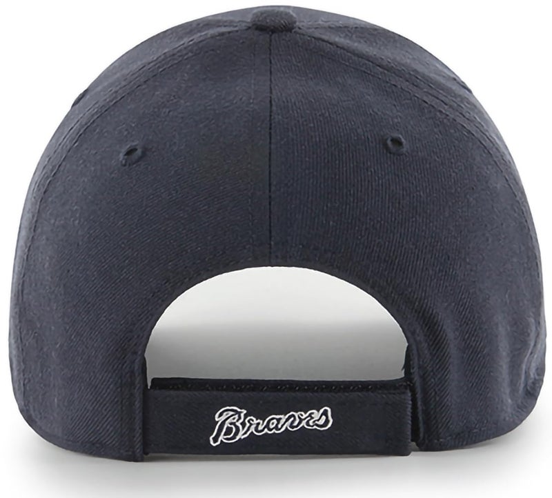 47 MLB Team Color Primary Logo MVP Adjustable Hat, Adult One Size Fits All - Atlanta Braves - Navy - Image 2