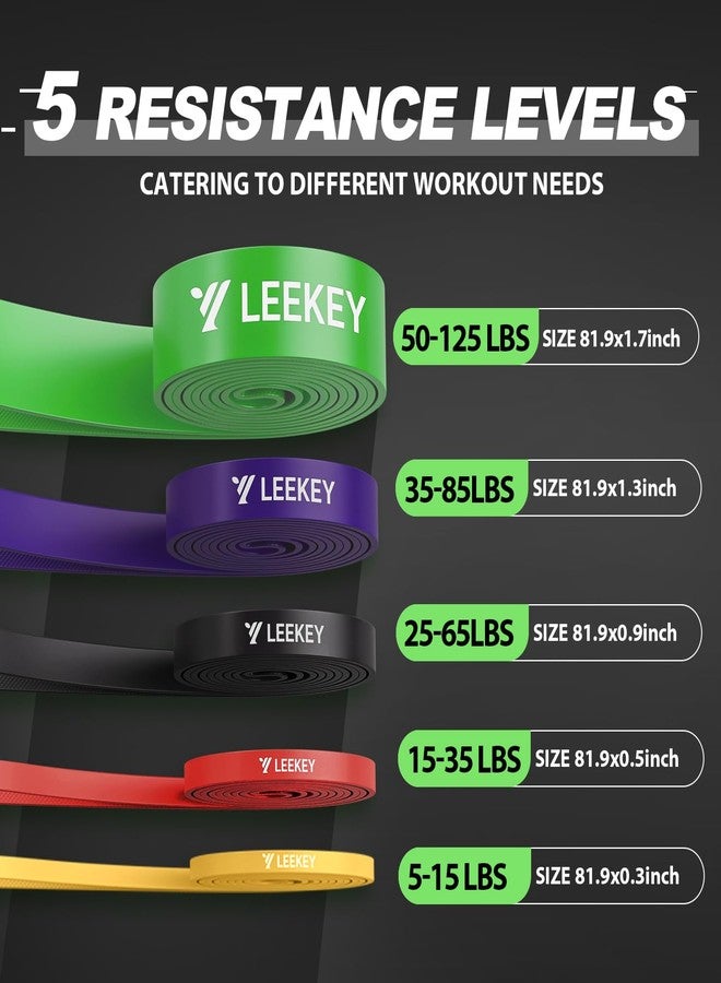 LEEKEY Resistance Bands, Exercise Bands Pull Up Assist Bands - Workout Bands Set - Mobility Band Powerlifting Bands for Men and Women Fitness Training, Physical Therapy,Home Workouts - Image 2