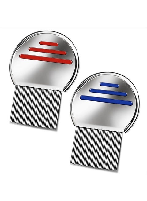 2 Pack Professional Stainless Steel Comb