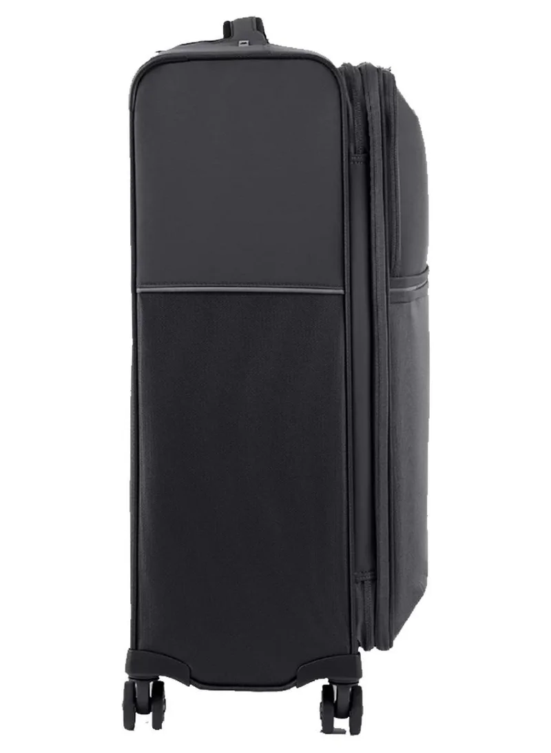 Samsonite 71 73h suitcase check-in size 71 cm / 26 inch, 4 spinner wheels, 100% nylon, black|soft top|front pocket compartment|tsa combination lock|expandable - 10 years international warranty  | Best Price UAE