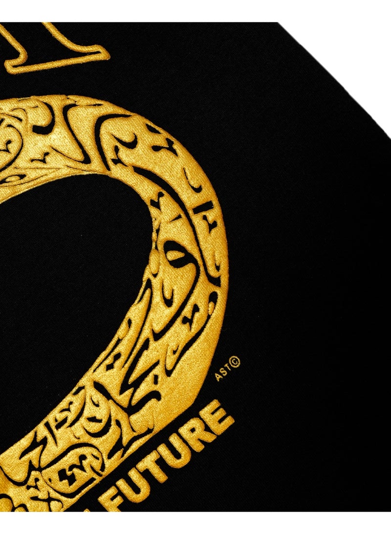 Dubshi Dubai T Shirt Black Gold D216 - Image 2