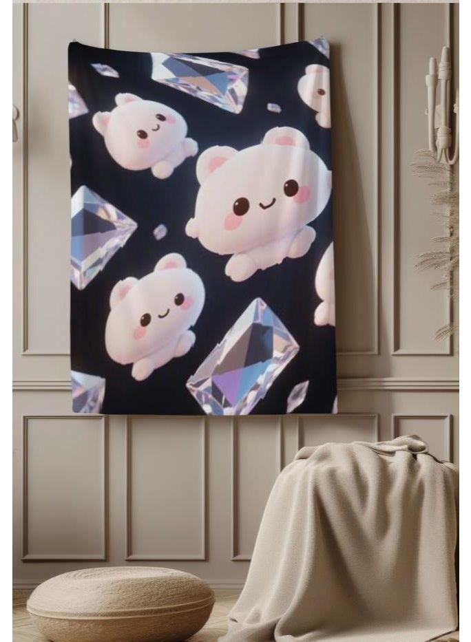 عام بطانية رقيقة من الفانيلا الكرتونية للأطفال والرضع (دافئة ومريحة، ومناسبة للنوم والألعاب) 70 سم * 100 سم - Image 4