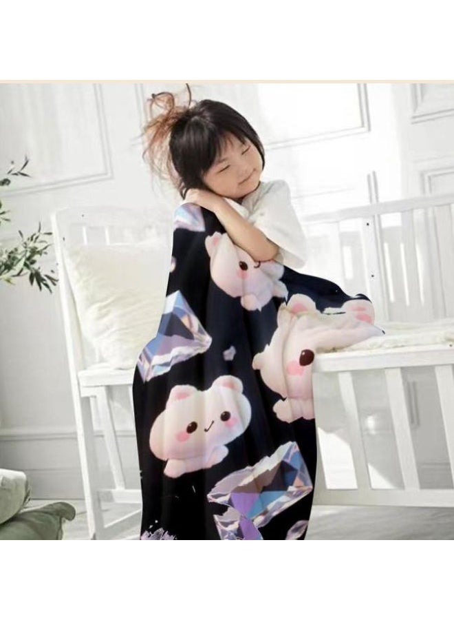 عام بطانية رقيقة من الفانيلا الكرتونية للأطفال والرضع (دافئة ومريحة، ومناسبة للنوم والألعاب) 70 سم * 100 سم - Image 3