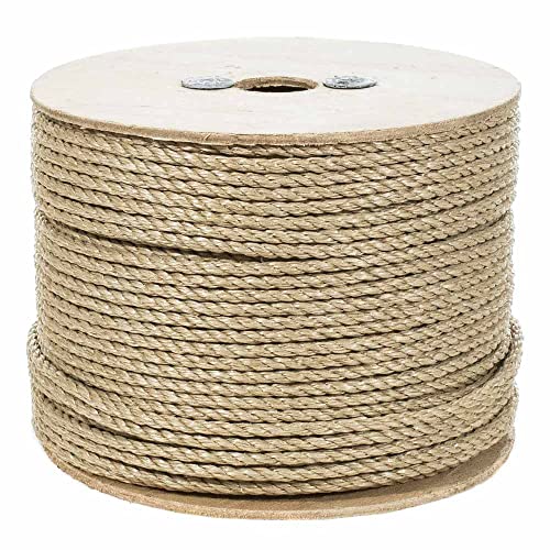 ROPE & CORD Rope Cord ProManila Rope UnManila 3 Strand Twisted Tan Cord Diameter 14 100 Feet - Image 1