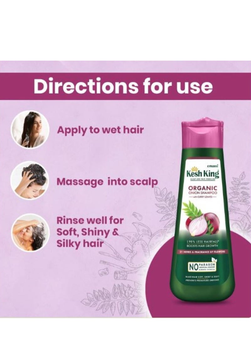 Kesh King Ayurvedic Onion Shampoo with 21 Herbs, Reduces Hairfall & Boost Hair Growth, 300ml - Image 2