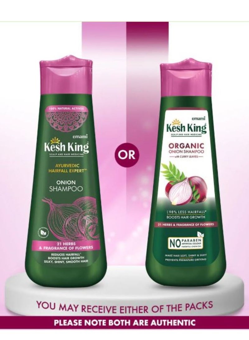 Kesh King Ayurvedic Onion Shampoo with 21 Herbs, Reduces Hairfall & Boost Hair Growth, 300ml - Image 4