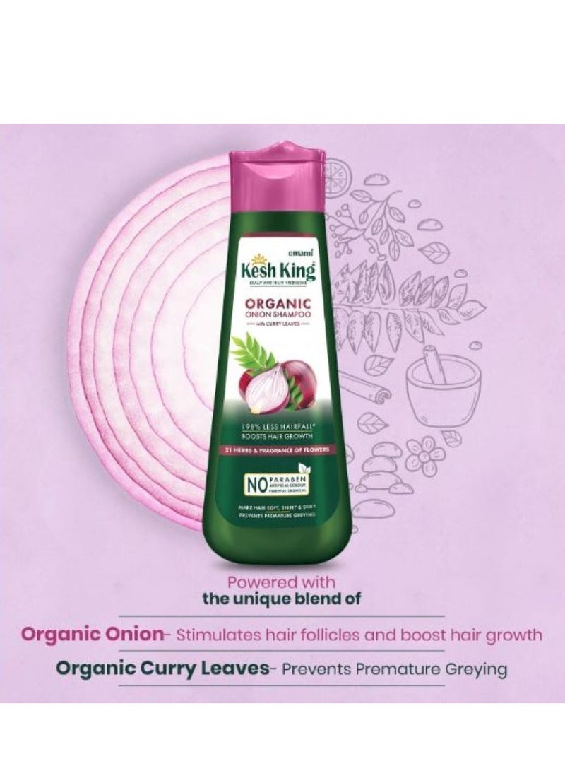 Kesh King Ayurvedic Onion Shampoo with 21 Herbs, Reduces Hairfall & Boost Hair Growth, 300ml - Image 3