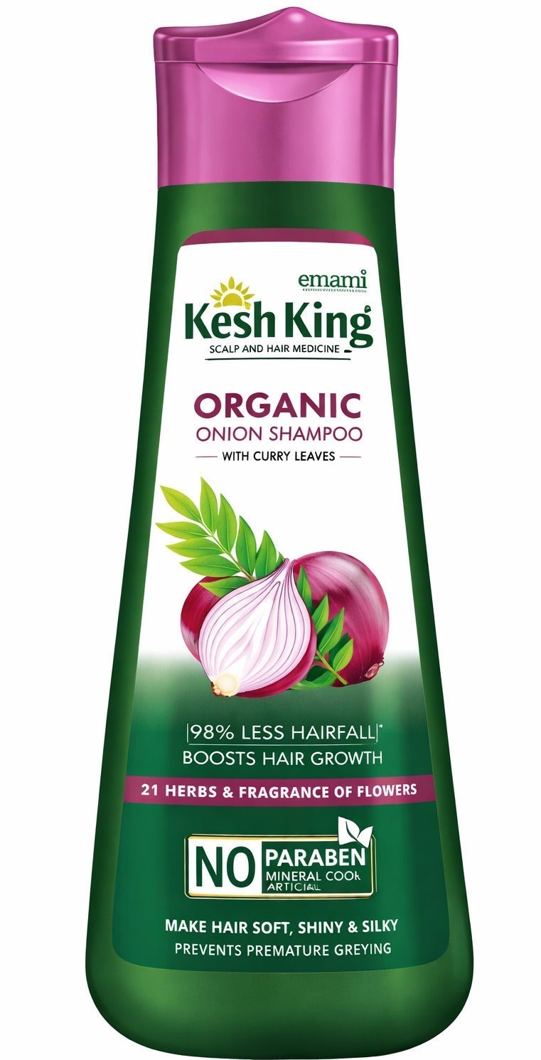 Kesh King Organic Onion Shampoo With Curry Leaves 300ml | Ayurvedic Hair Fall Control Shampoo For Soft Shiny Silky Hair - Image 1