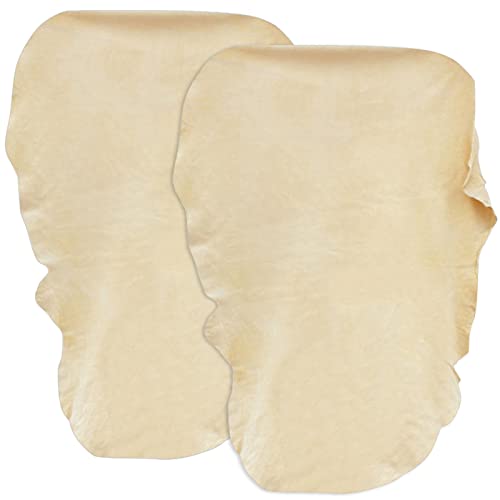 Airlab Chamois Cloth for Car 2 Pack Shammy Towel 24'' x 16'' (2.58 sq ft Each) Super Absorbent Drying Towel Real Leather Lint Free Streak Free Wash Auto Detailing - Image 1
