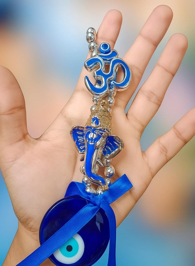 sculpmart Evil Eye for Home Enterance - OM Design with Ganpati Bappa for Main Door Hanging | Car Hanging | Home Decor | Gifting & Positivity (OM-Ganesh) - Image 1