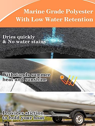PAMASE Boat Trailer Bunk Carpet - 8mm Ultra Thick 13ft*12in Wear-Resistant Marine Carpeting Covers for 2x4 Boat Lift Bunks, Shock Absorption Padding Mats Parts Accessories for Jet Ski - Image 3